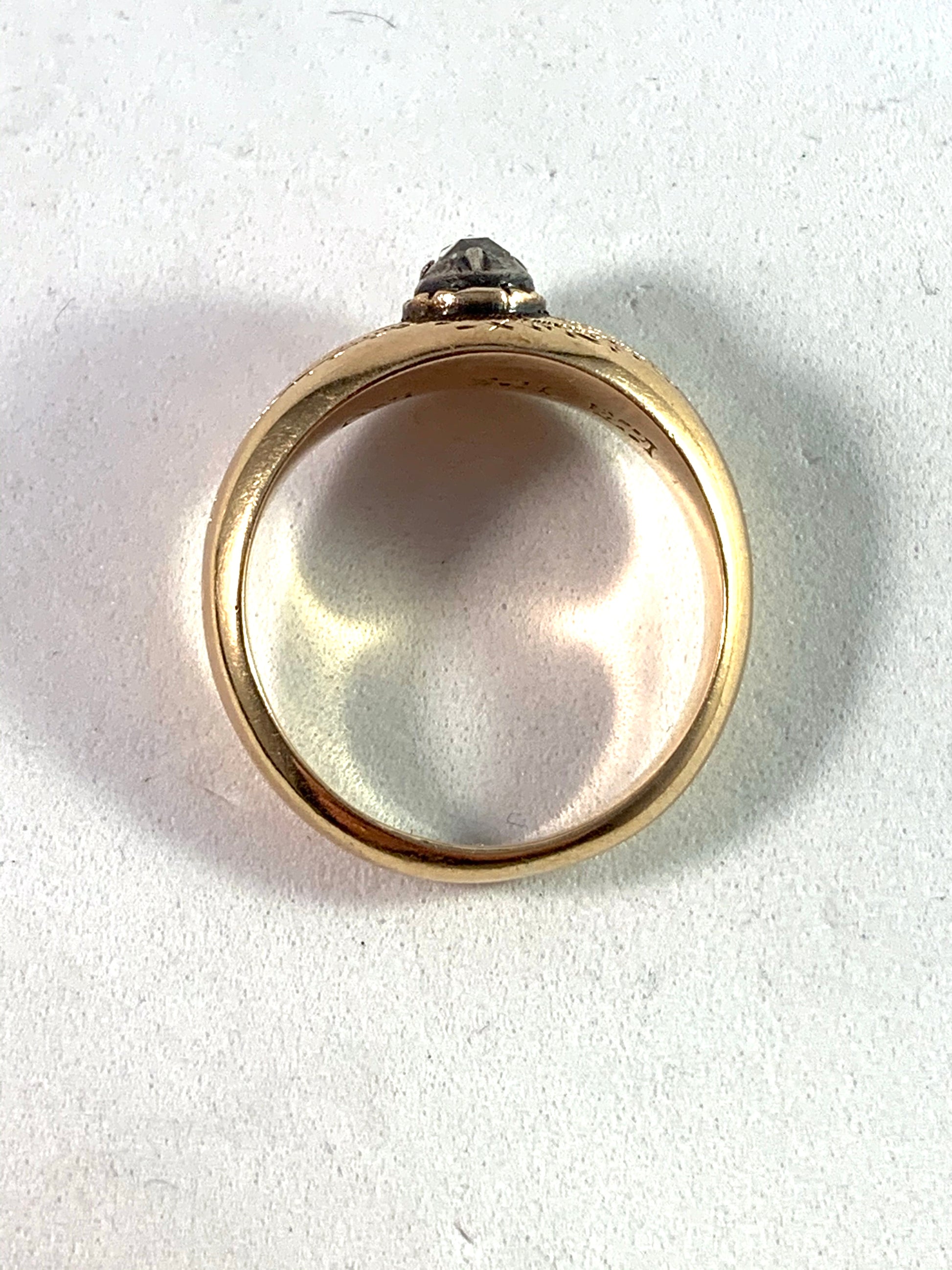 Georgian gold rose cut diamond ring