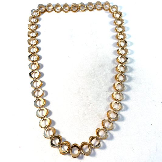 Theresia Hvorslev for Alton, Sweden c 1970. 18k Gold Necklace. Design: Reflex.