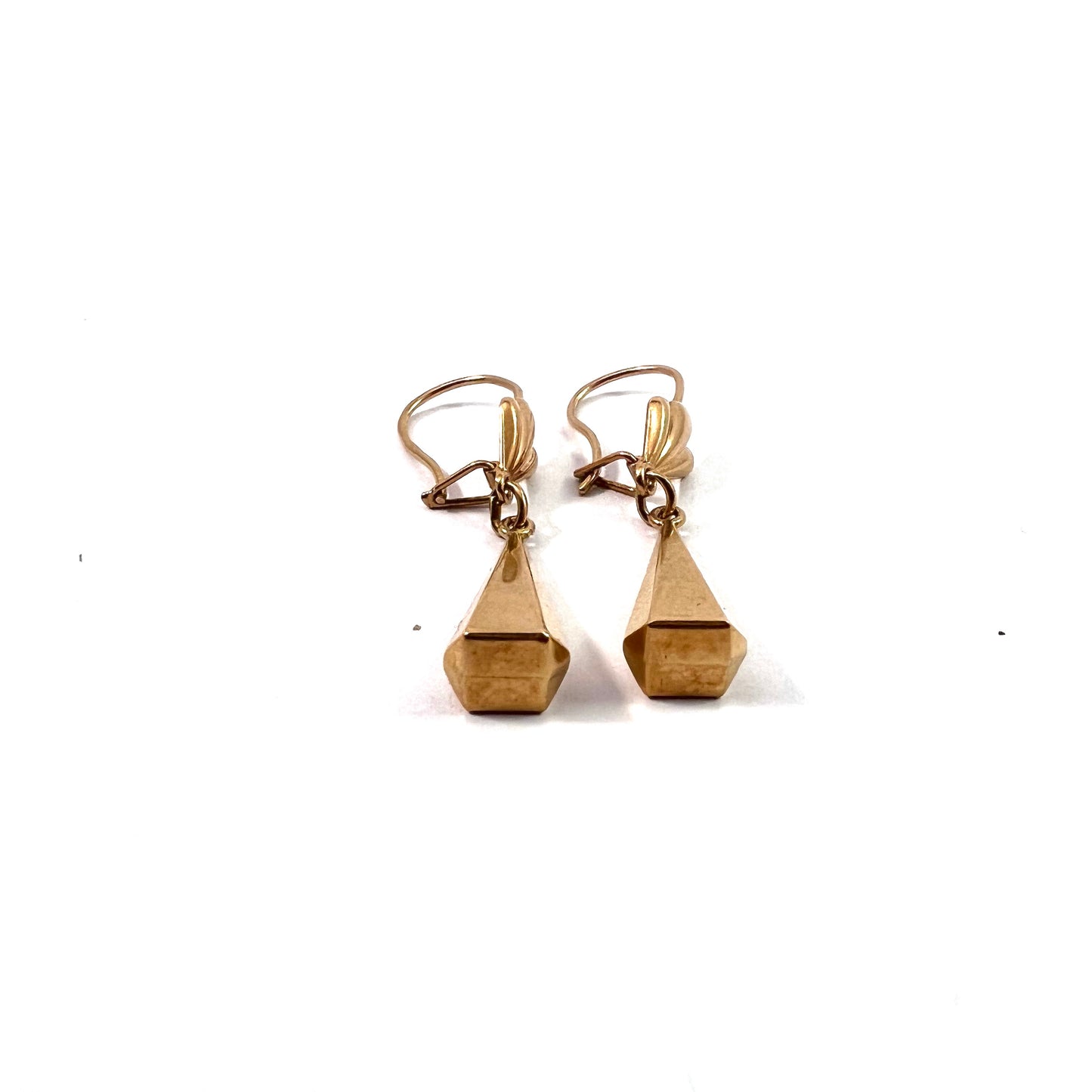 Svedbom, Sweden 1960s. Vintage 18k Gold Dangle Earrings.