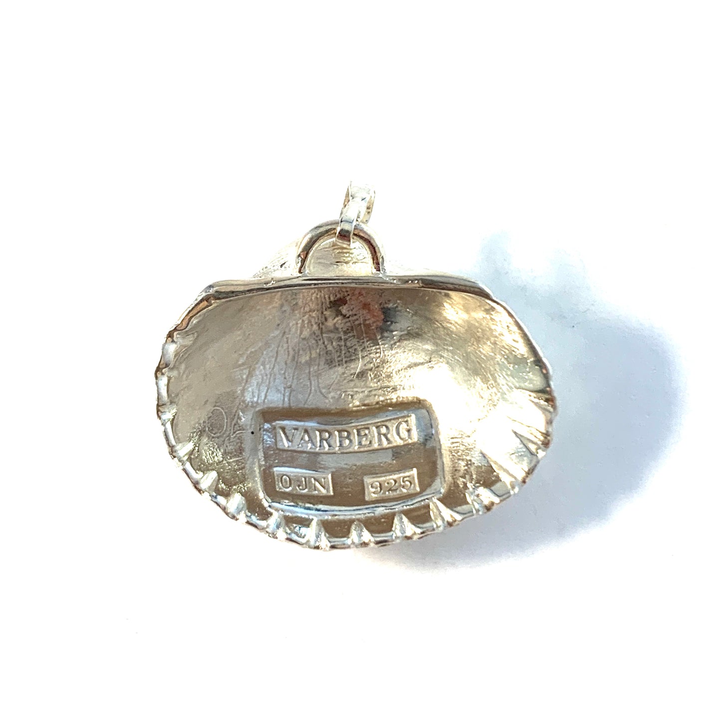 Owe Johansson, Sweden. Vintage Sterling Silver Seashell Pendant.