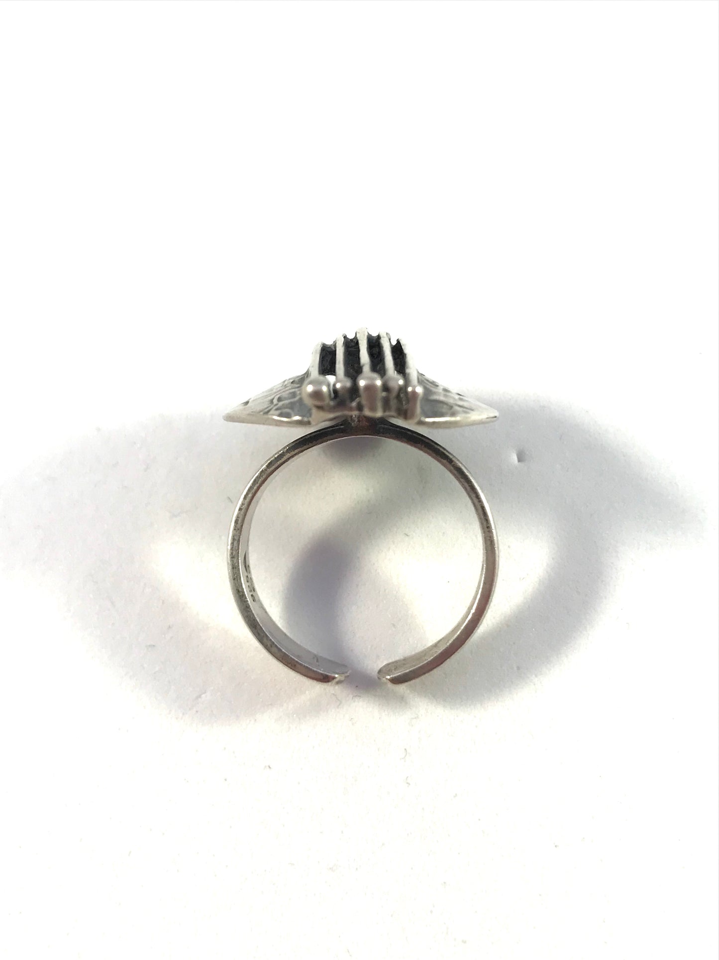 Teka, Theodor Klotz, Germany 1960s Modernist Sterling Silver Adjustable Size Ring.