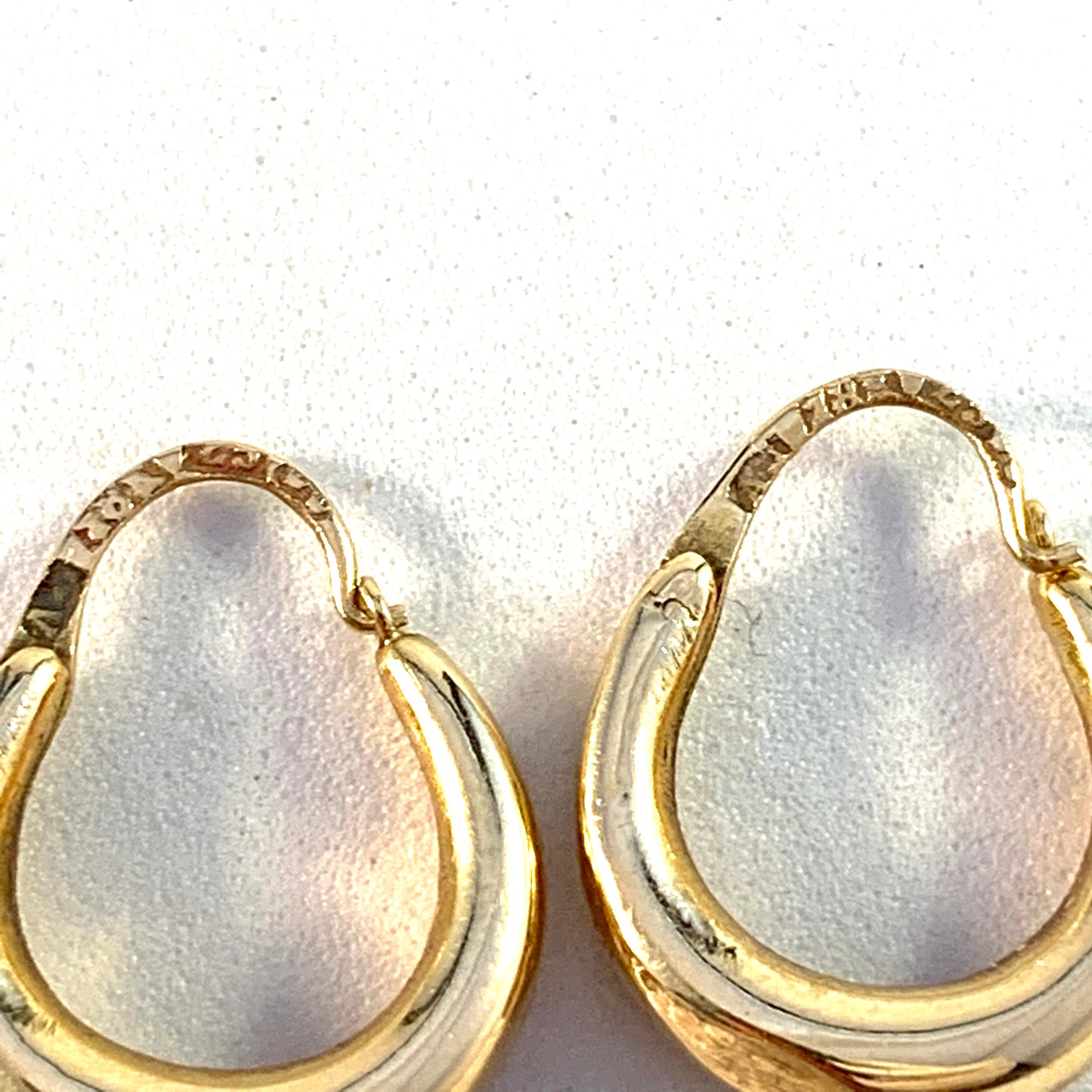 Allan Johansson, Sweden 1961 Vintage Mid Century 18k Gold Earrings