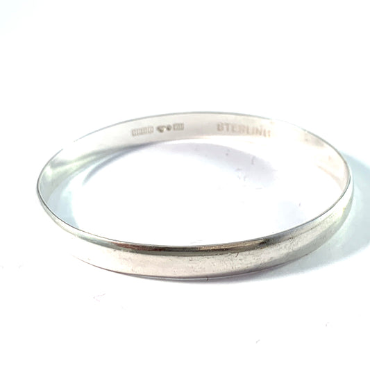 Hedbergs, Sweden 1974. Vintage Sterling Silver Bangle Bracelet.