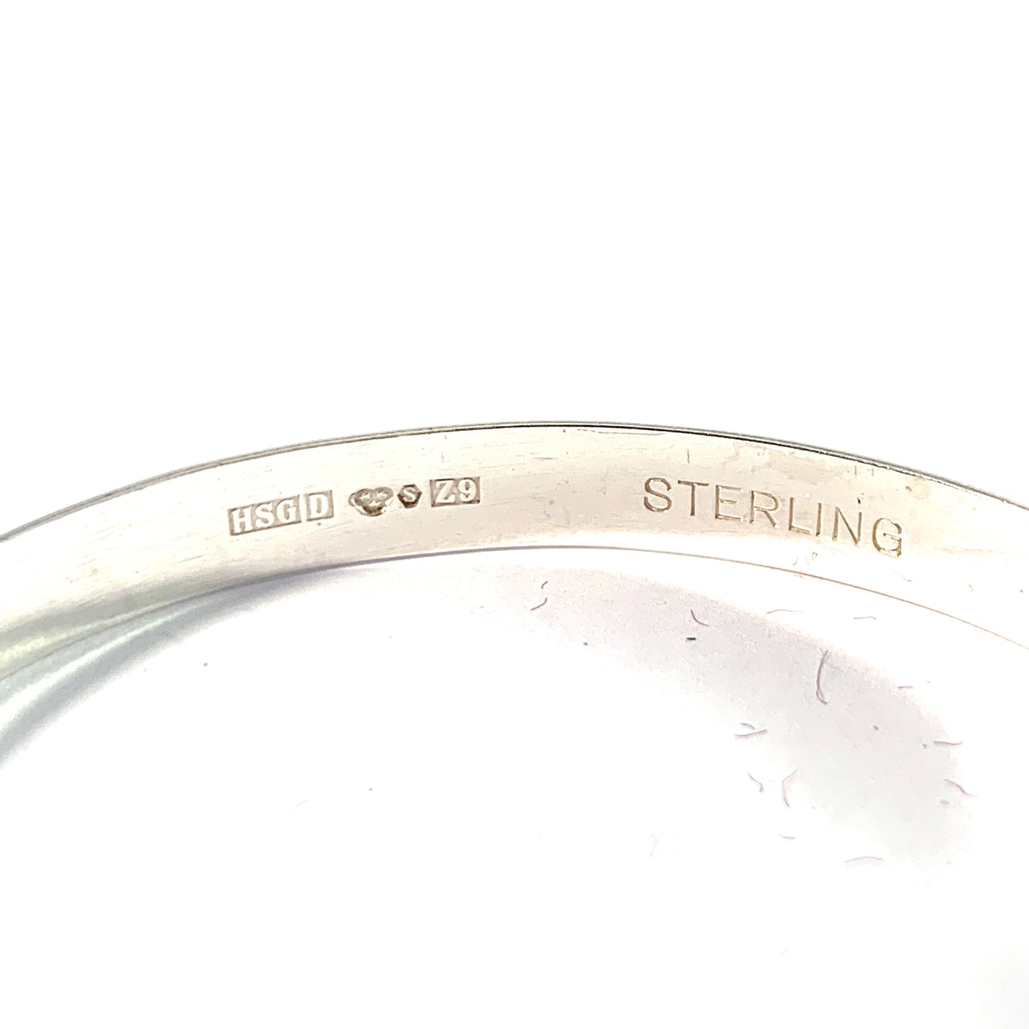 Hedbergs, Sweden 1974. Vintage Sterling Silver Bangle Bracelet.