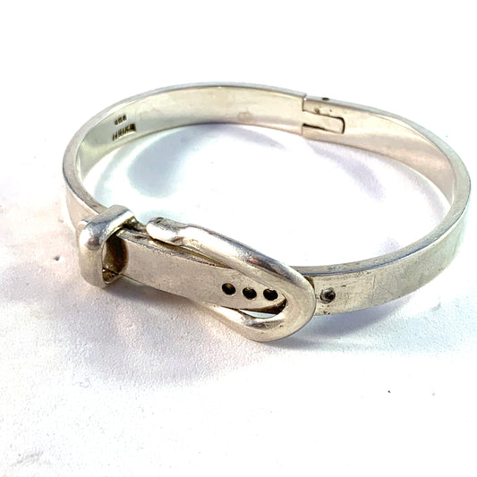 Pär Norling, Exign, Sweden Vintage Sterling Silver Belt Buckle Bracelet