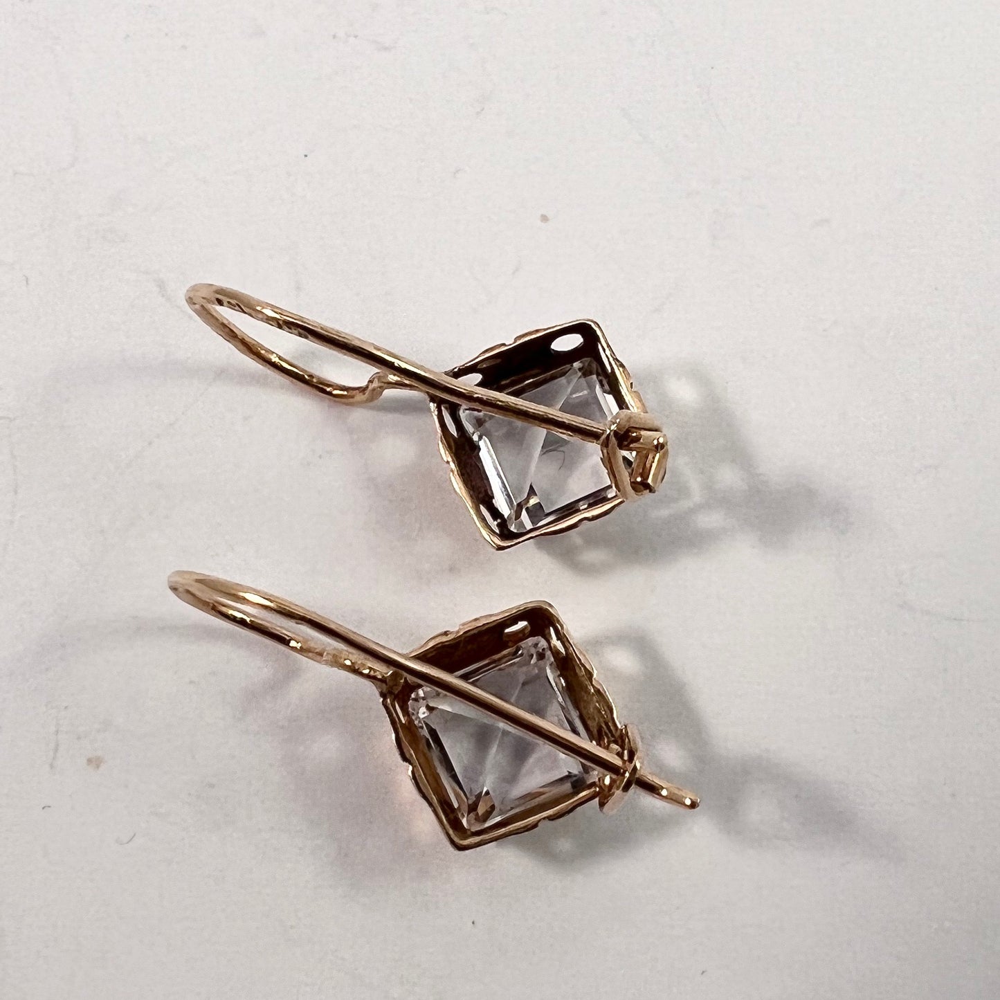 Kauko Poikolainen, Finland 1964. Vintage 14k Gold Rock Crystal Earrings.
