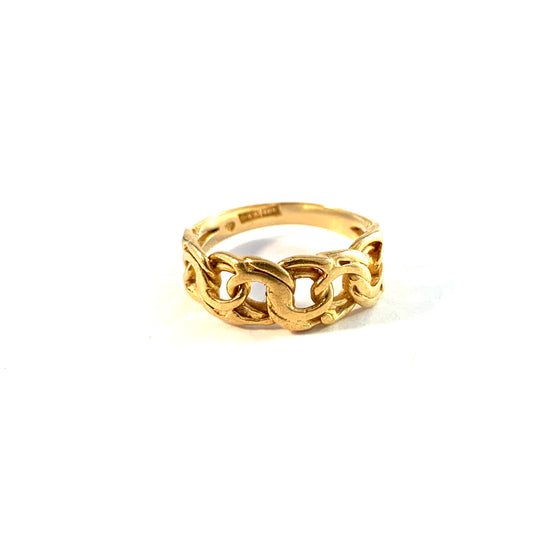 Wiktorsson, Sweden 1960s. Vintage 18k Gold Bismarck Ring.