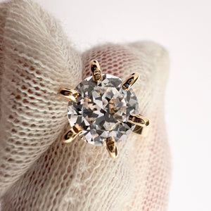 O Pettersson, Sweden 1969. Vintage 18k Gold Rock Crystal Ring.