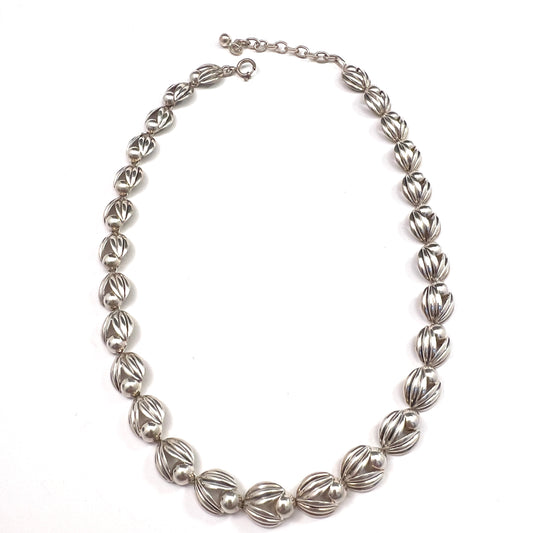 Teka, Theodor Klotz, Germany 1950s Solid 835 Silver Necklace.