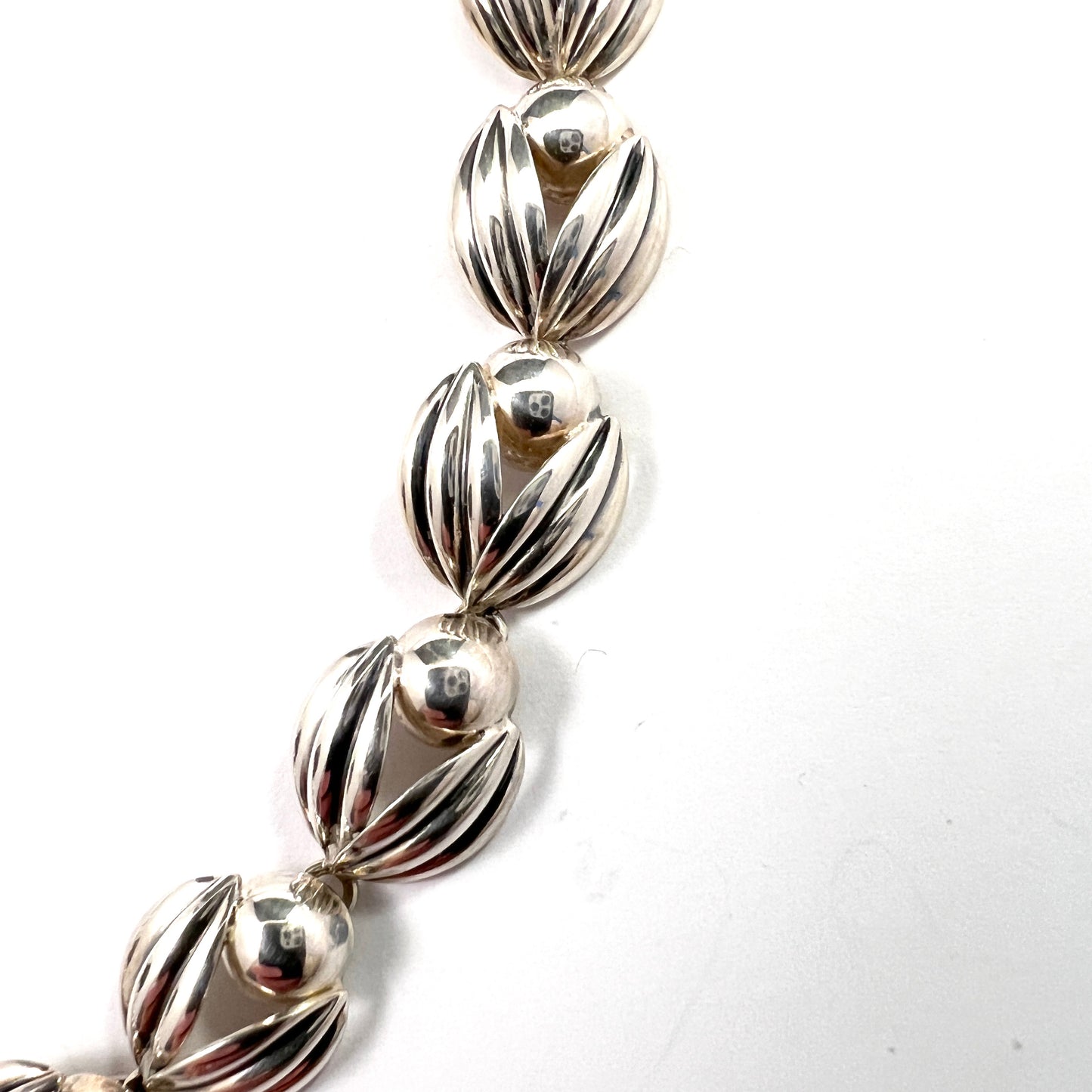 Teka, Theodor Klotz, Germany 1950s Solid 835 Silver Necklace.