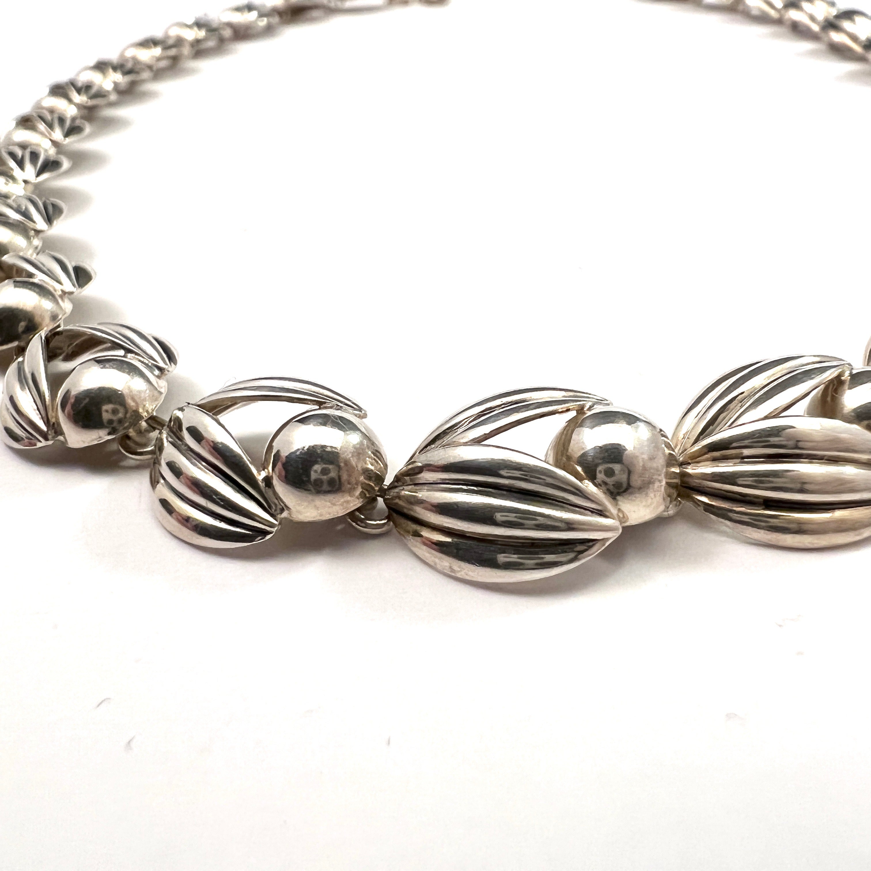Teka, Theodor Klotz, Germany 1950s Solid 835 Silver Necklace. – T