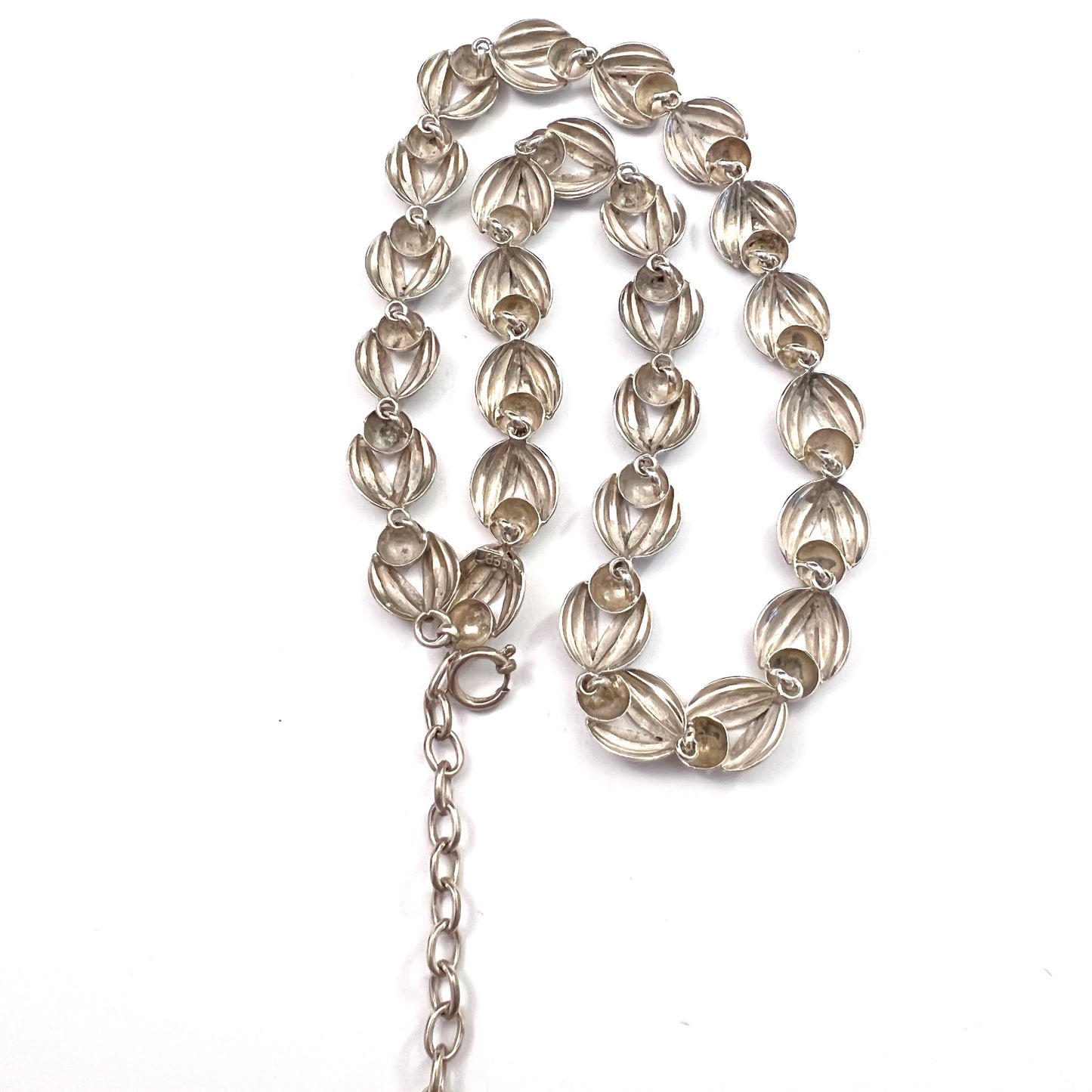 Teka, Theodor Klotz, Germany 1950s Solid 835 Silver Necklace.