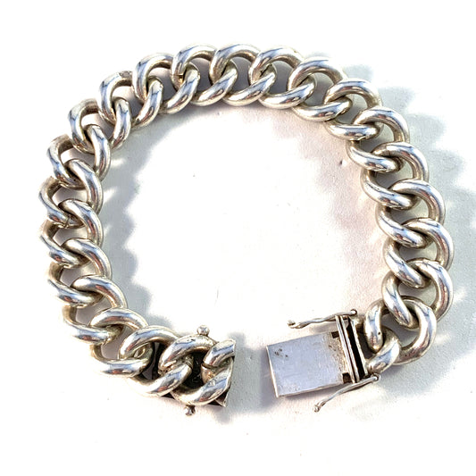 Guldvaruhuset, Sweden 1949 Massive 2.7oz / 76gram Sterling Silver Unisex Bracelet