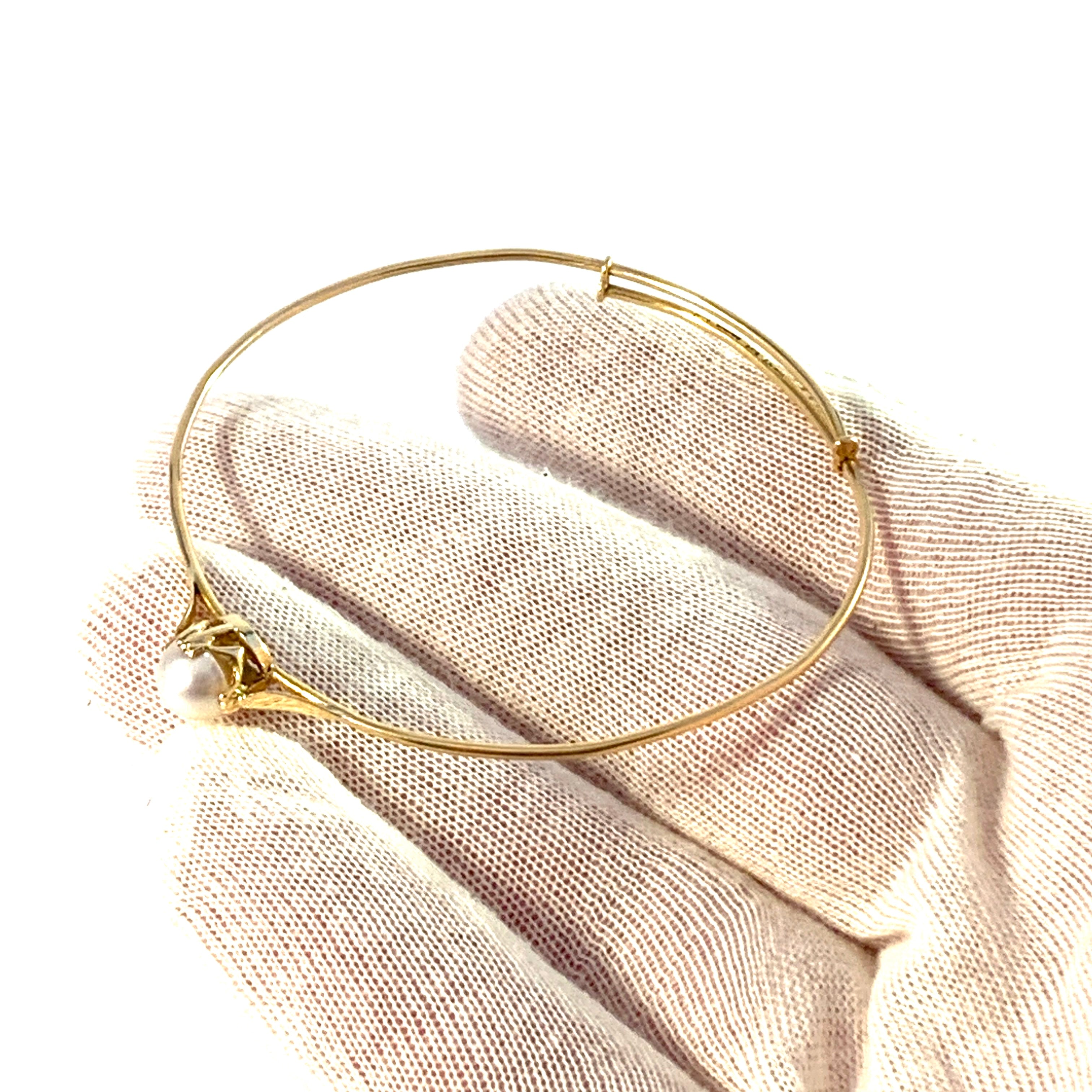 Rudolf Albertini, Stockholm year 1921. Antique 18k Gold Pearl Bracelet.