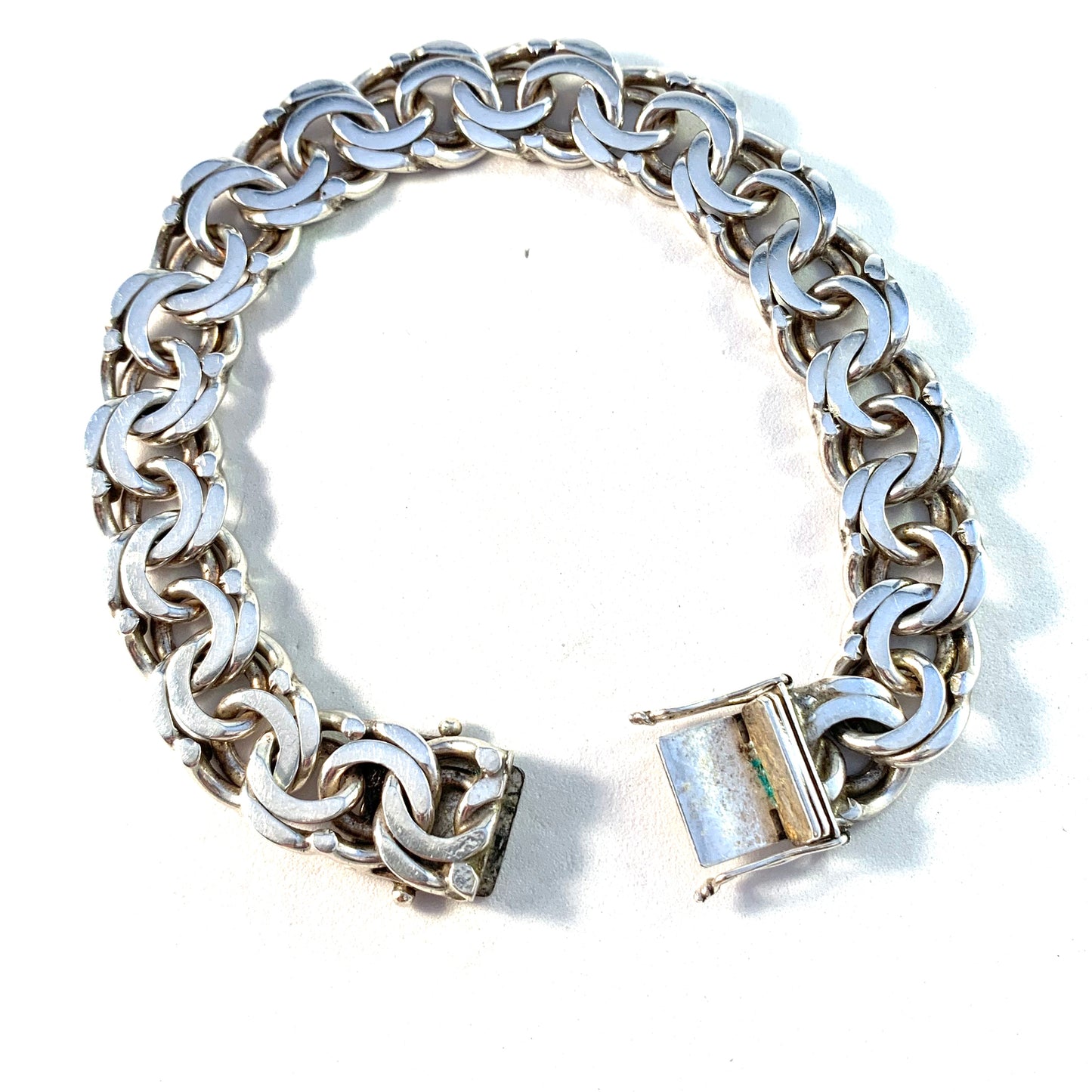 Guld Carlsen, Sweden Vintage Sterling Silver Bismark Unisex Bracelet.