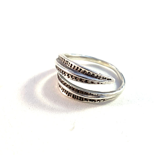 Bengt Hallberg, Sweden. Vintage Sterling Silver Viking Copy Unisex Adjustable Ring.