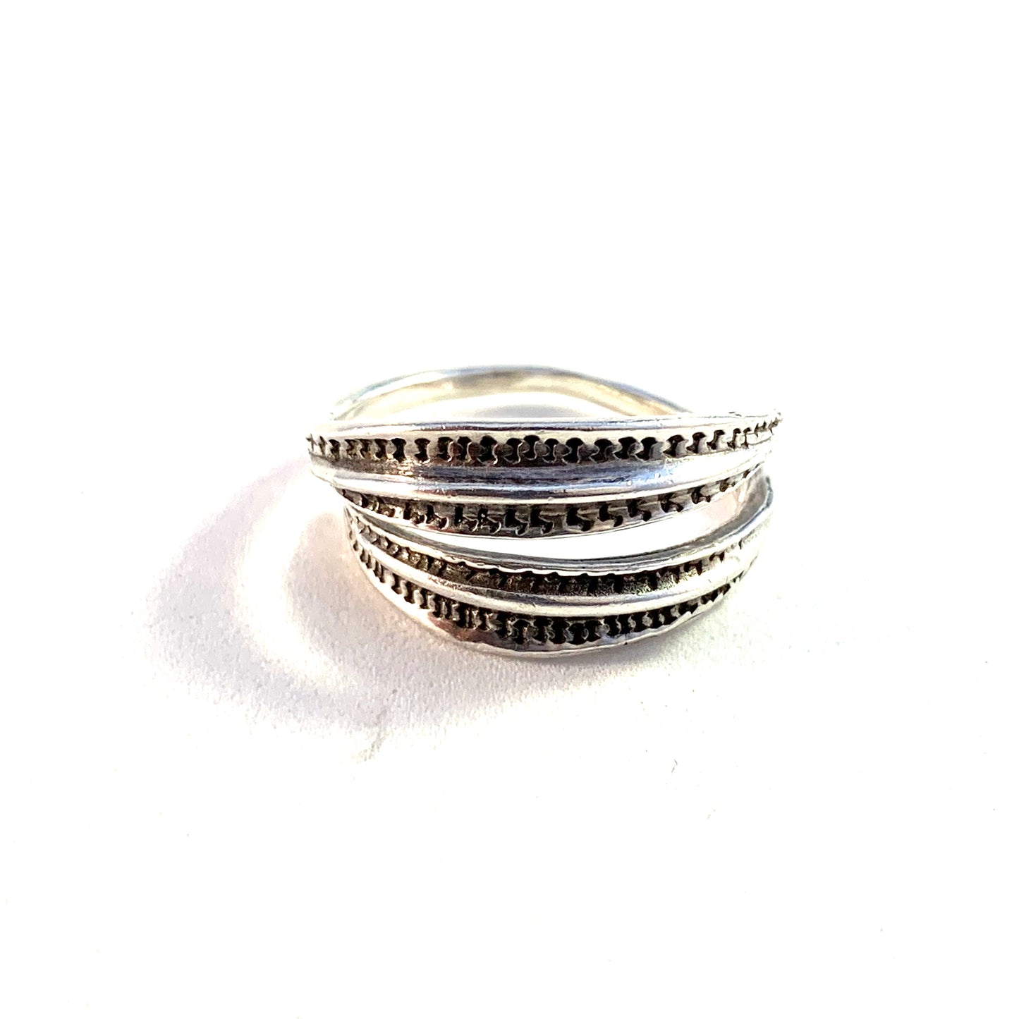 Bengt Hallberg, Sweden. Vintage Sterling Silver Viking Copy Unisex Adjustable Ring.