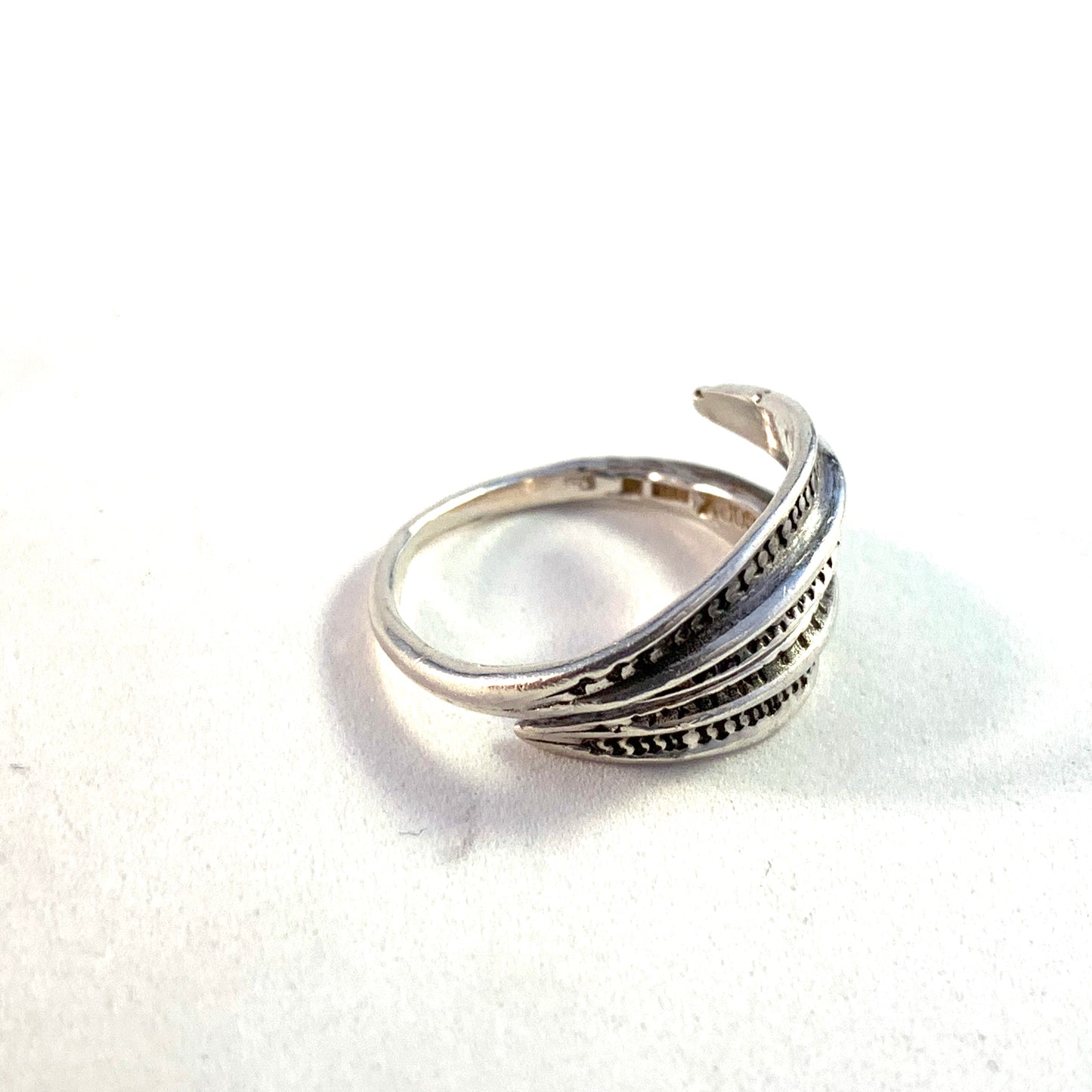 Bengt Hallberg, Sweden. Vintage Sterling Silver Viking Copy Unisex Adjustable Ring.