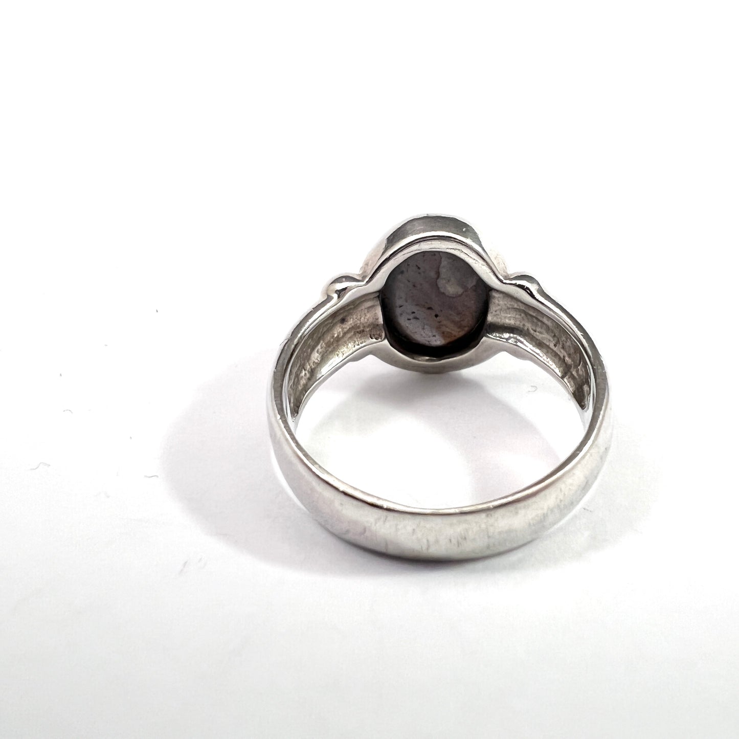 Nordström, Sweden 1970s. Vintage Sterling Silver Bergslagen-stone Ring.
