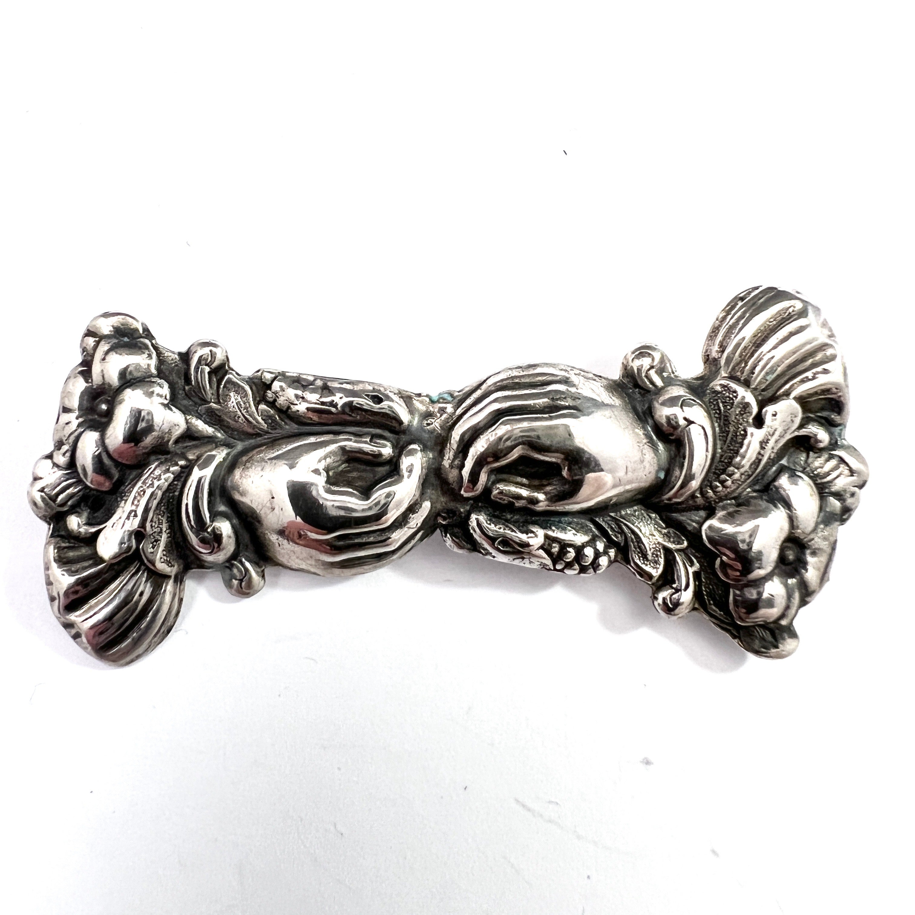 Sweden c 1870s Silver Scatter Pins Converted to Brooch c 1950s.