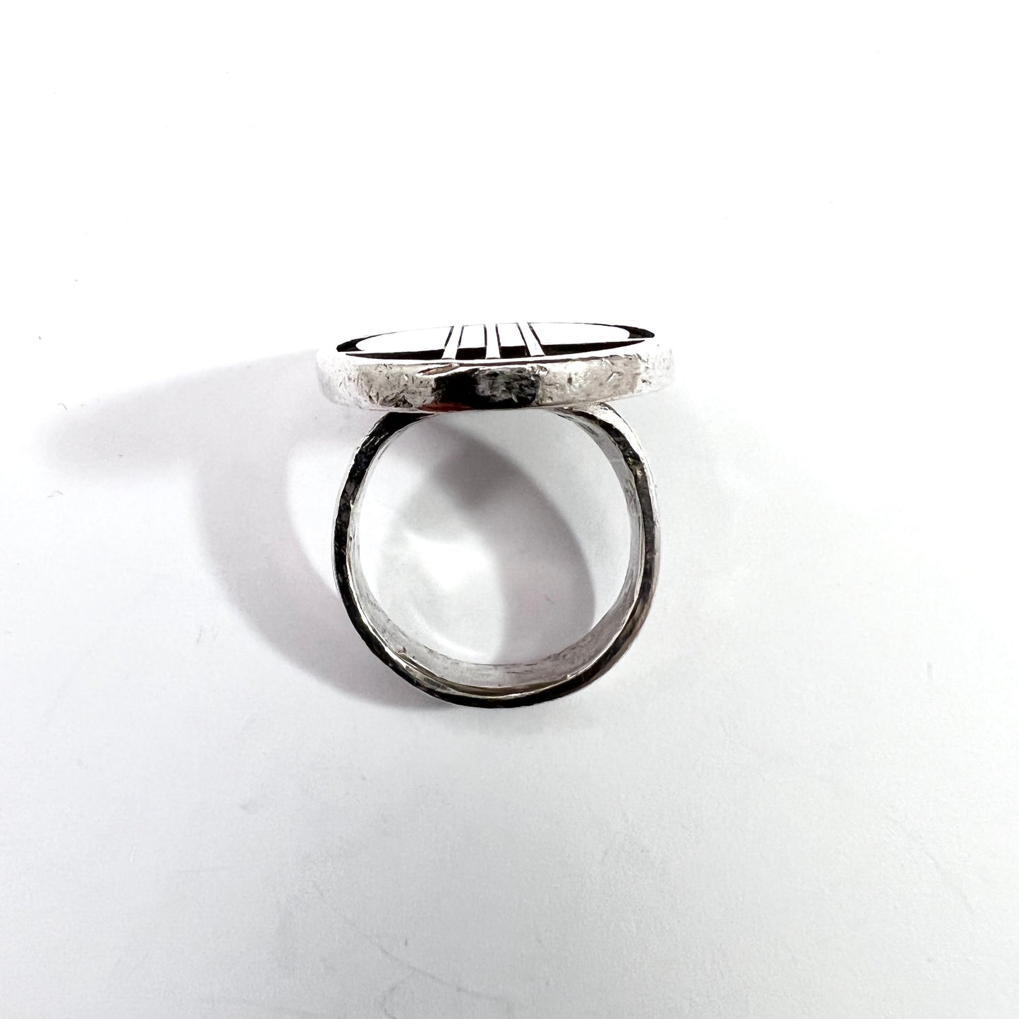Carl L Cohr, Denmark c 1960s. Vintage Mondernist Sterling Silver Ring.