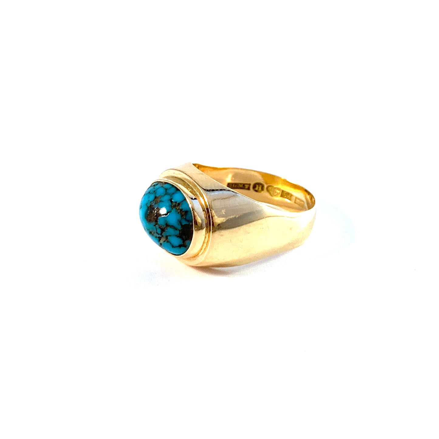 Olle Torrestad, Sweden 1962. Vintage 18k Gold Turquoise Ring.