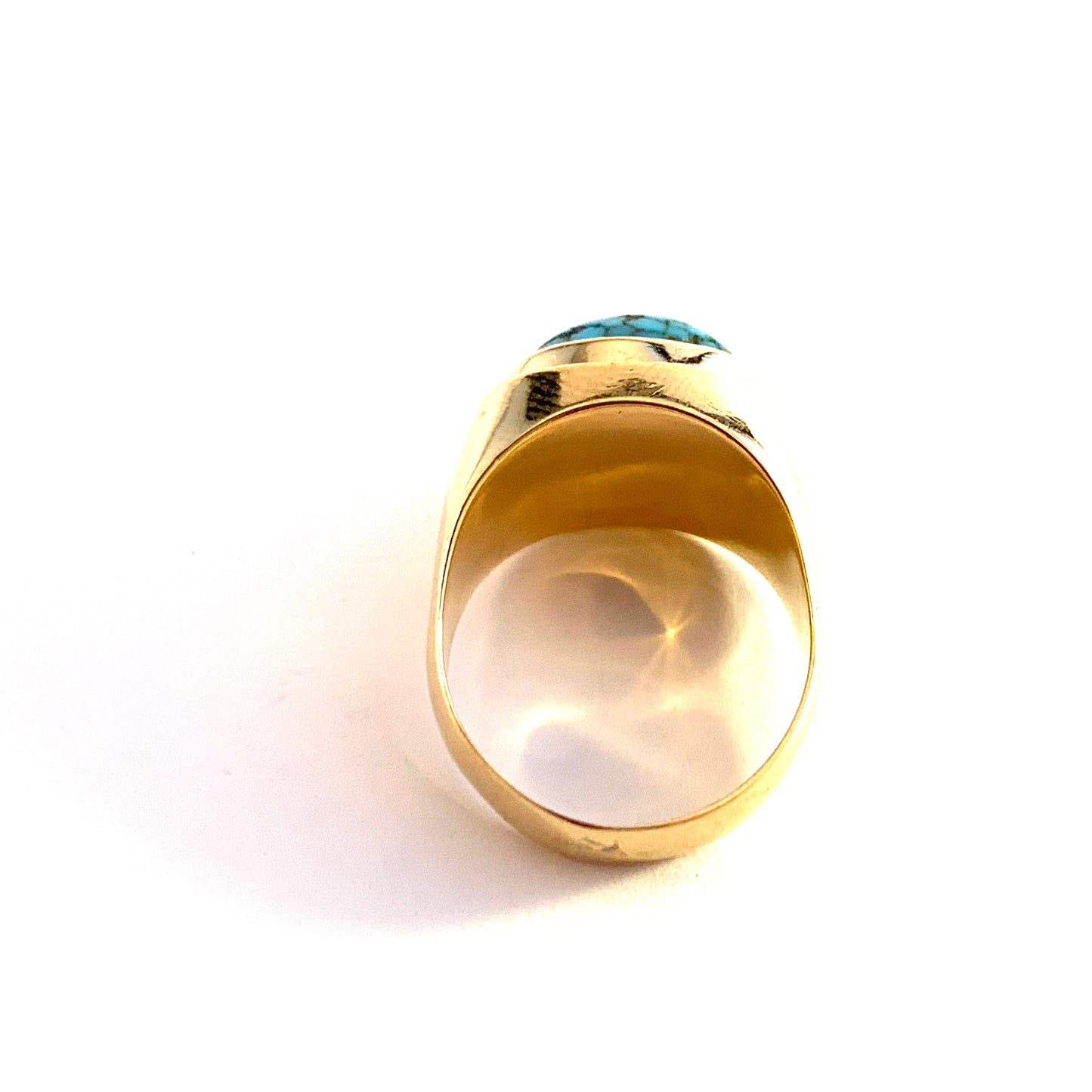 Olle Torrestad, Sweden 1962. Vintage 18k Gold Turquoise Ring.