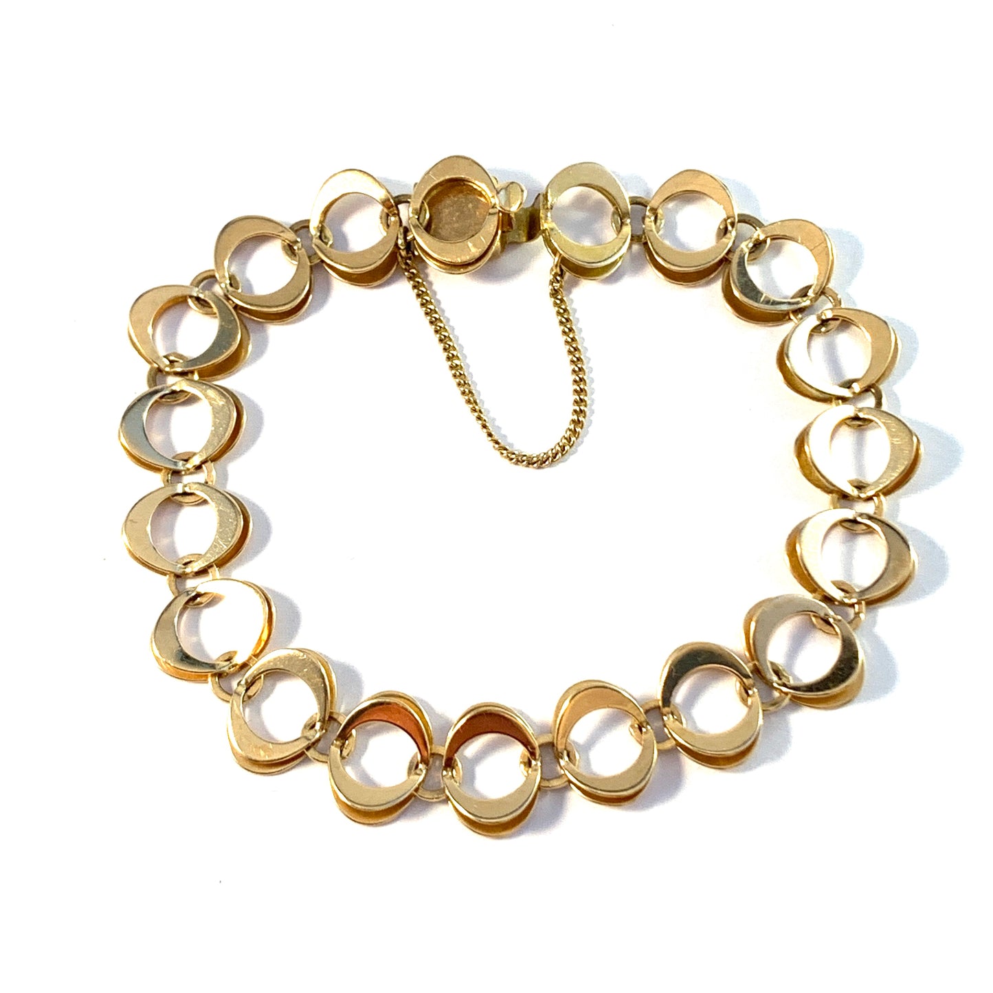 Theresia Hvorslev for Alton, Sweden 1976. Vintage 18k Gold Bracelet. Design: Reflex.