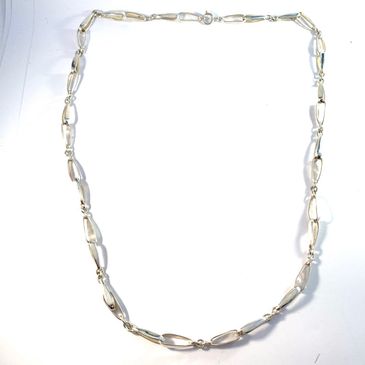 Alton, Sweden 1960-70s. Sterling Silver Link Necklace. 31"