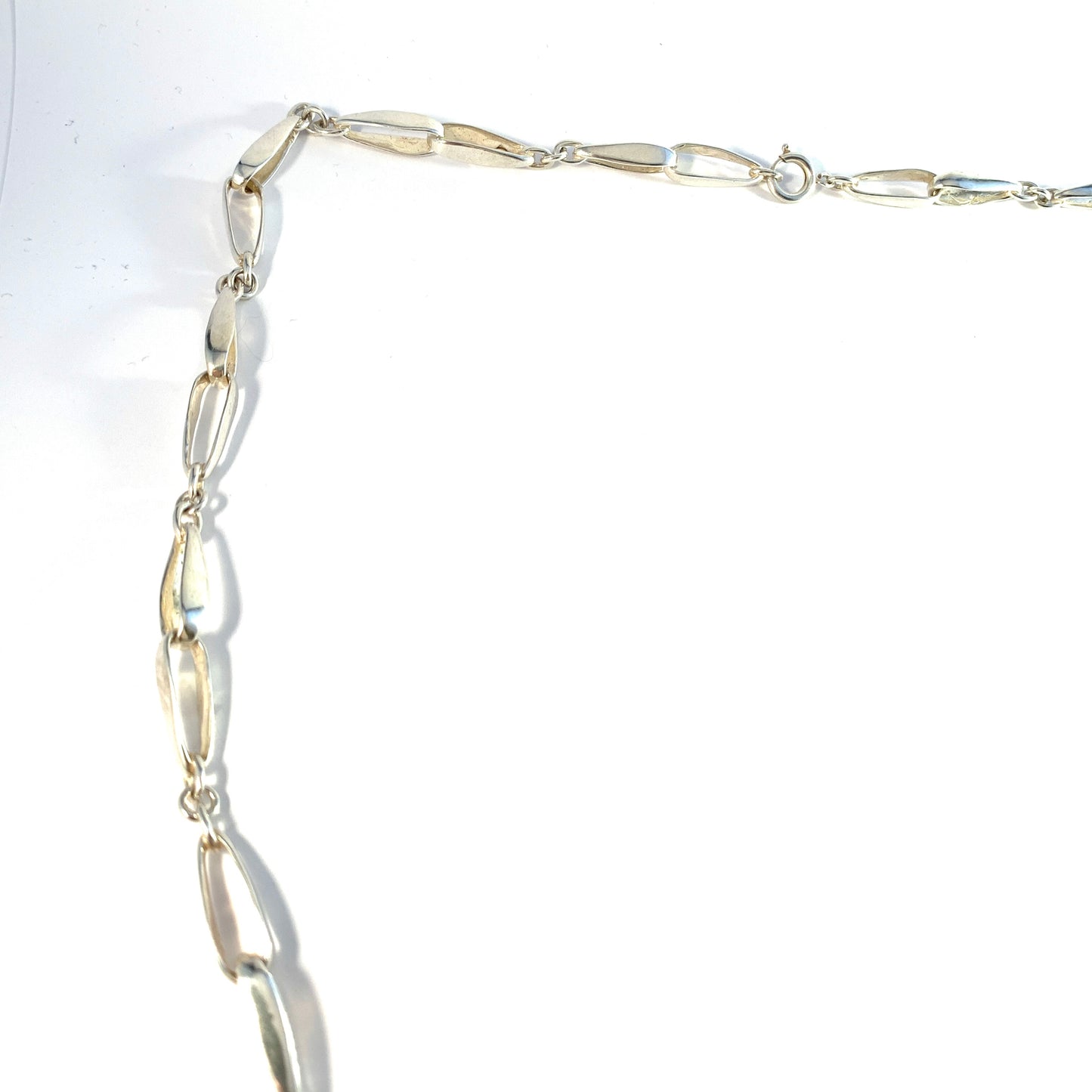 Alton, Sweden 1960-70s. Sterling Silver Link Necklace. 31"