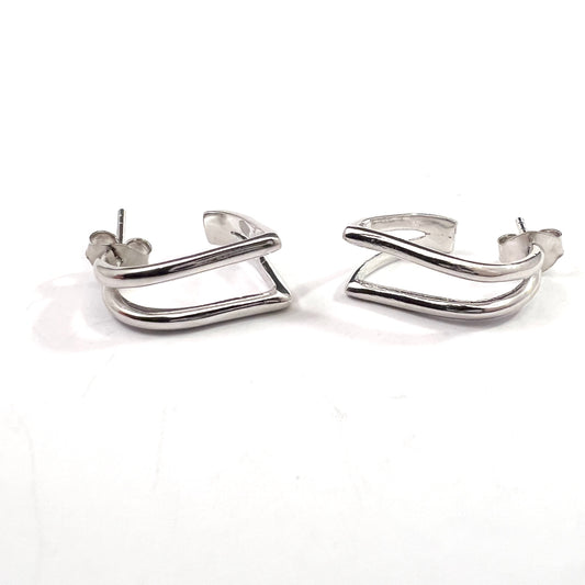 Karl Laine for Kultakeskus, Finland. Vintage Sterling Silver Earrings