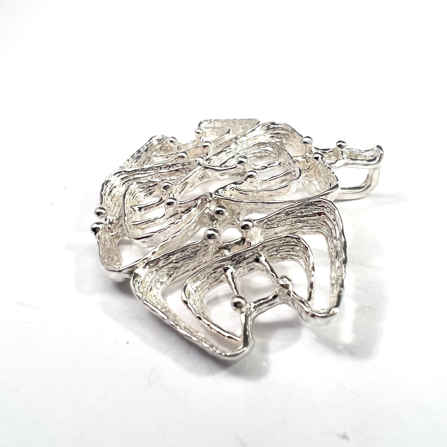 Else and Paul, Norway 1960s Large Sterling Silver Pendant.