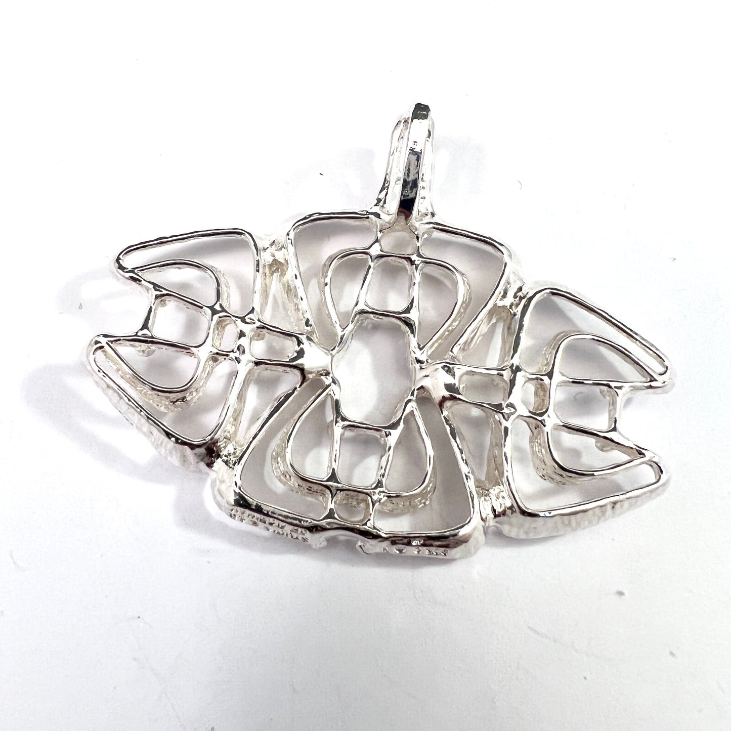 Else and Paul, Norway 1960s Large Sterling Silver Pendant.