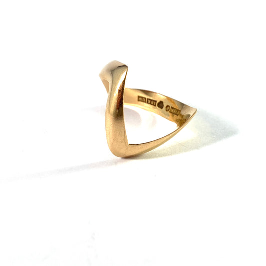 Evir, Sweden year 1970. Vintage 18k Gold Ring.