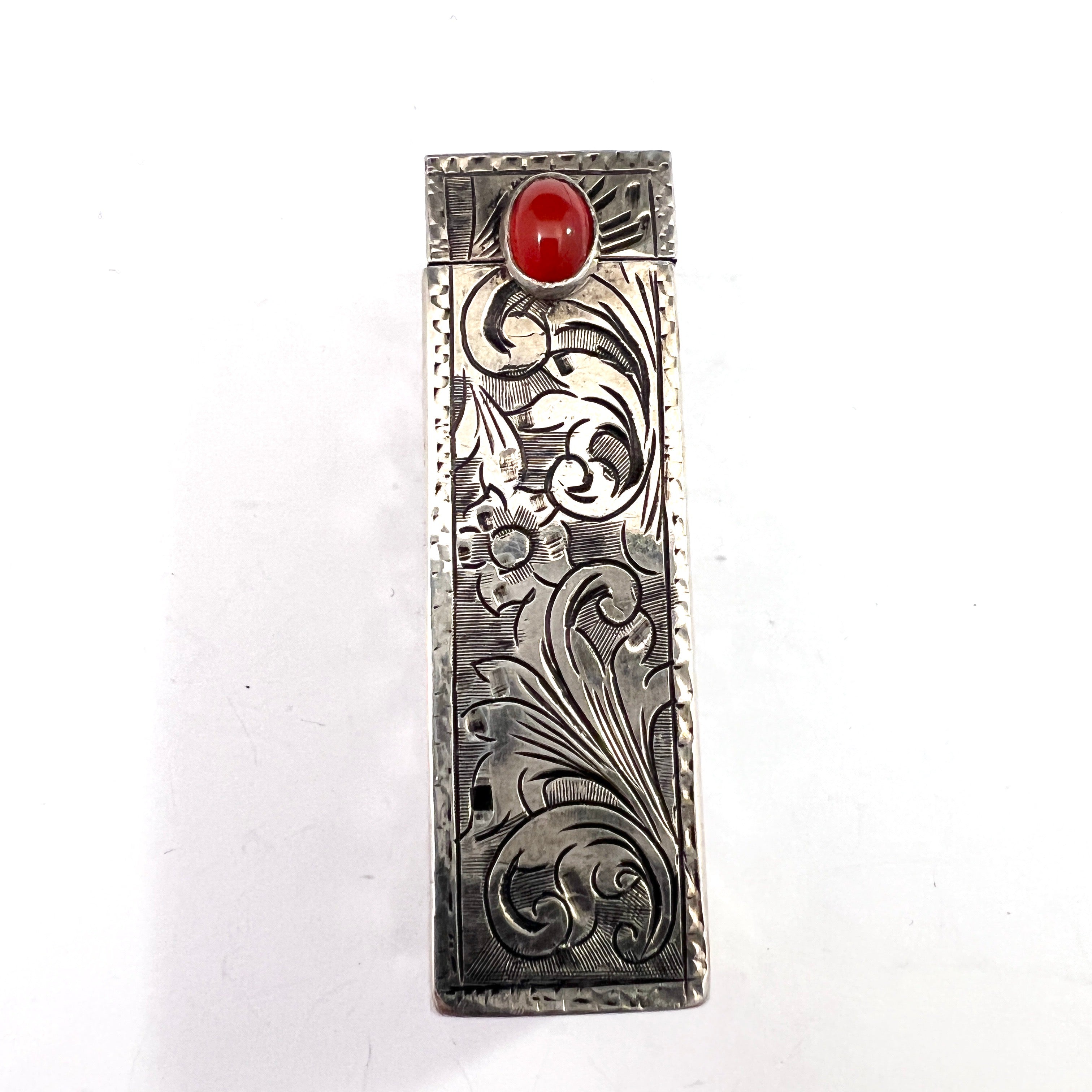 Antique Italian Silver and Carnelian Lipstick Case | Bad Madge Vintage  Collectables | Vintage Collectables | Vintage Makeup | Vintage Cosmetics