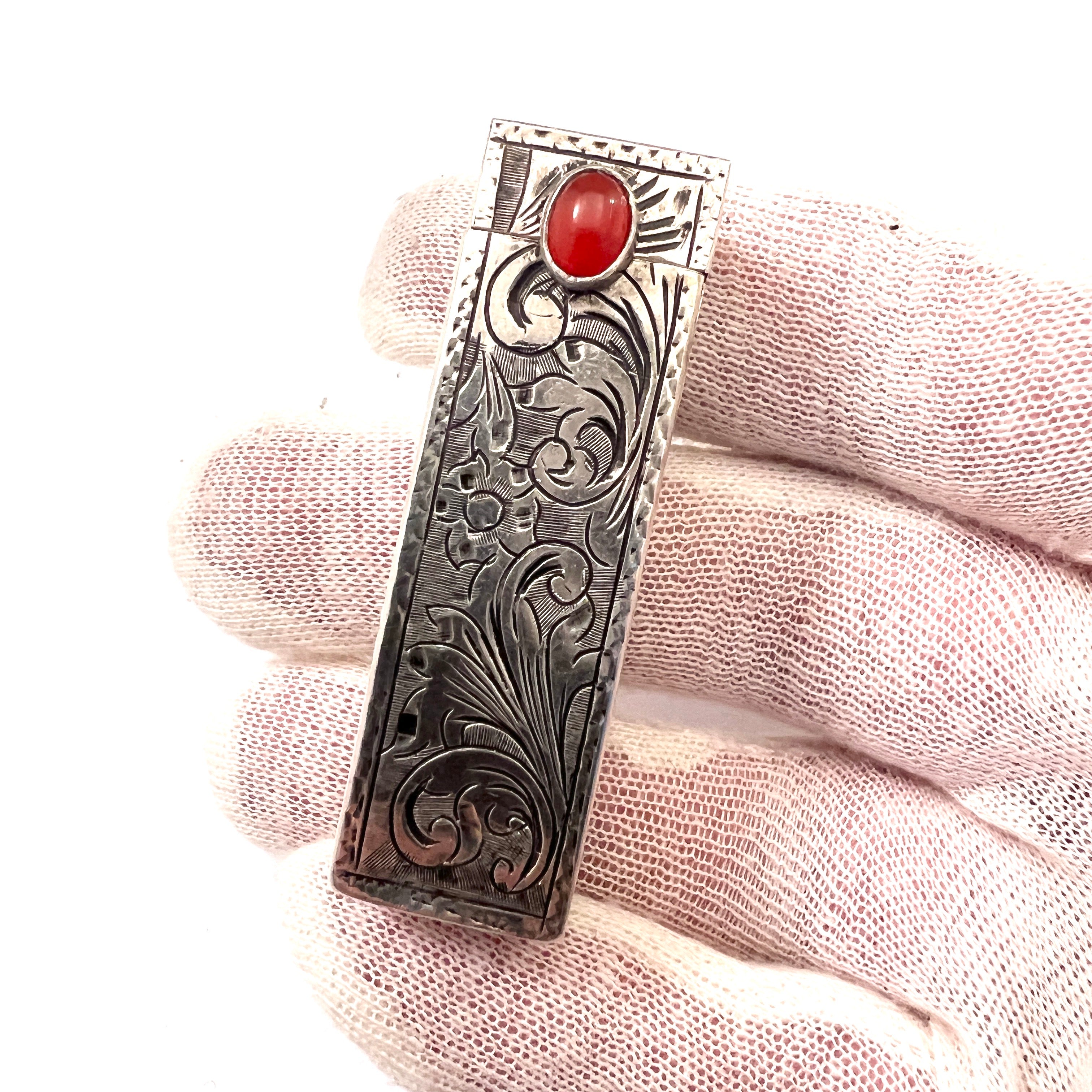 Antique Italian Silver and Carnelian Lipstick Case | Bad Madge Vintage  Collectables | Vintage Collectables | Vintage Makeup | Vintage Cosmetics