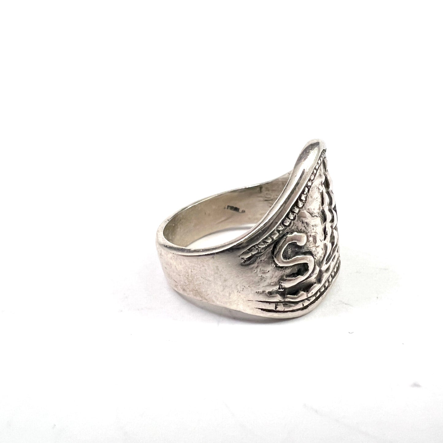 Antique c year 1900. Sterling Silver Novelty Ring.