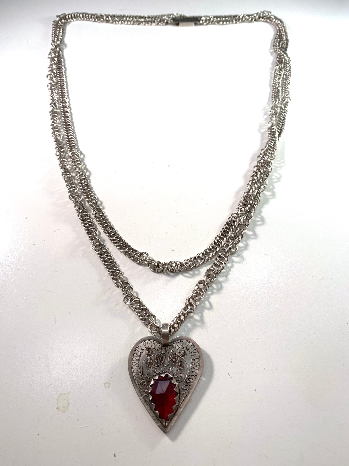 Georgian silver paste necklace