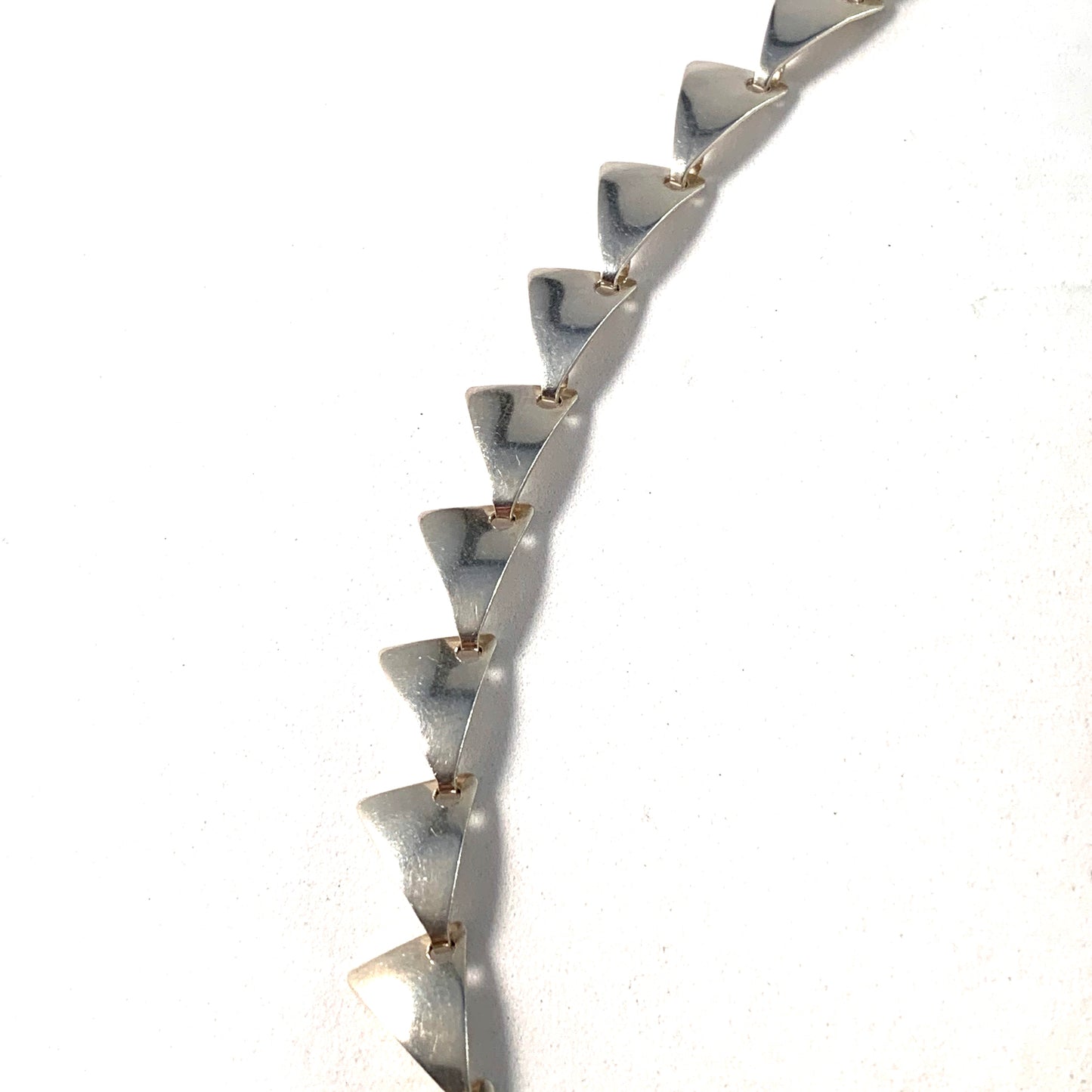 Swedish Import c 1950-60s Mid Century Solid Silver Necklace.
