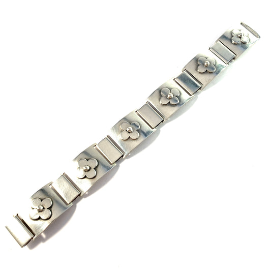 Munksgaard, Denmark 1970-73. Vintage Solid Silver Link Bracelet. Design no 319