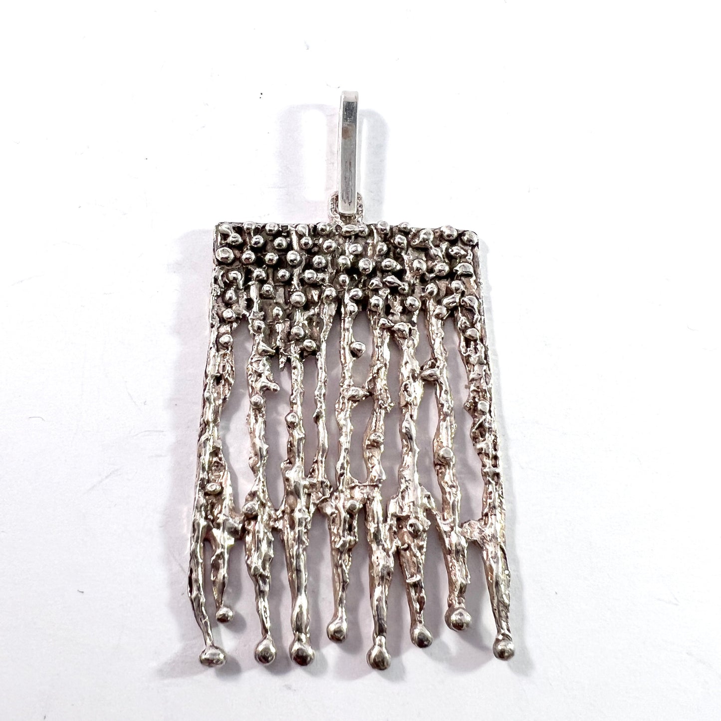 Bengt Hallberg, Sweden 1971. Large Sterling Silver Pendant.