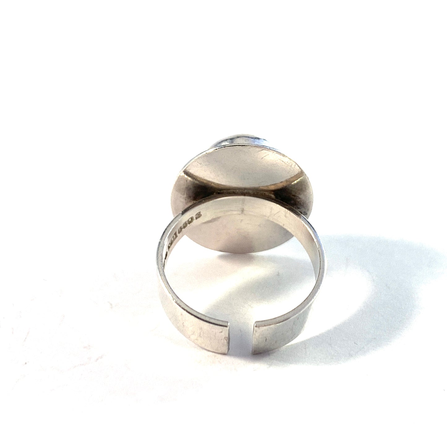 Folke Svärd, Sweden 1971. Vintage Solid Silver Bergslagen-stone Ring.