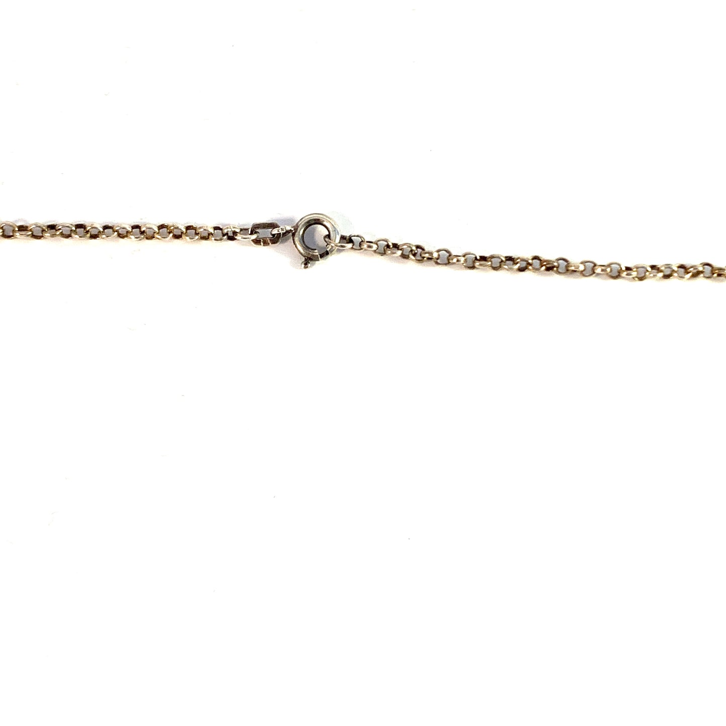 Nordström, Sweden year 1975. Vintage Sterling Silver Bergslagen-stone Pendant Long Chain Necklace.