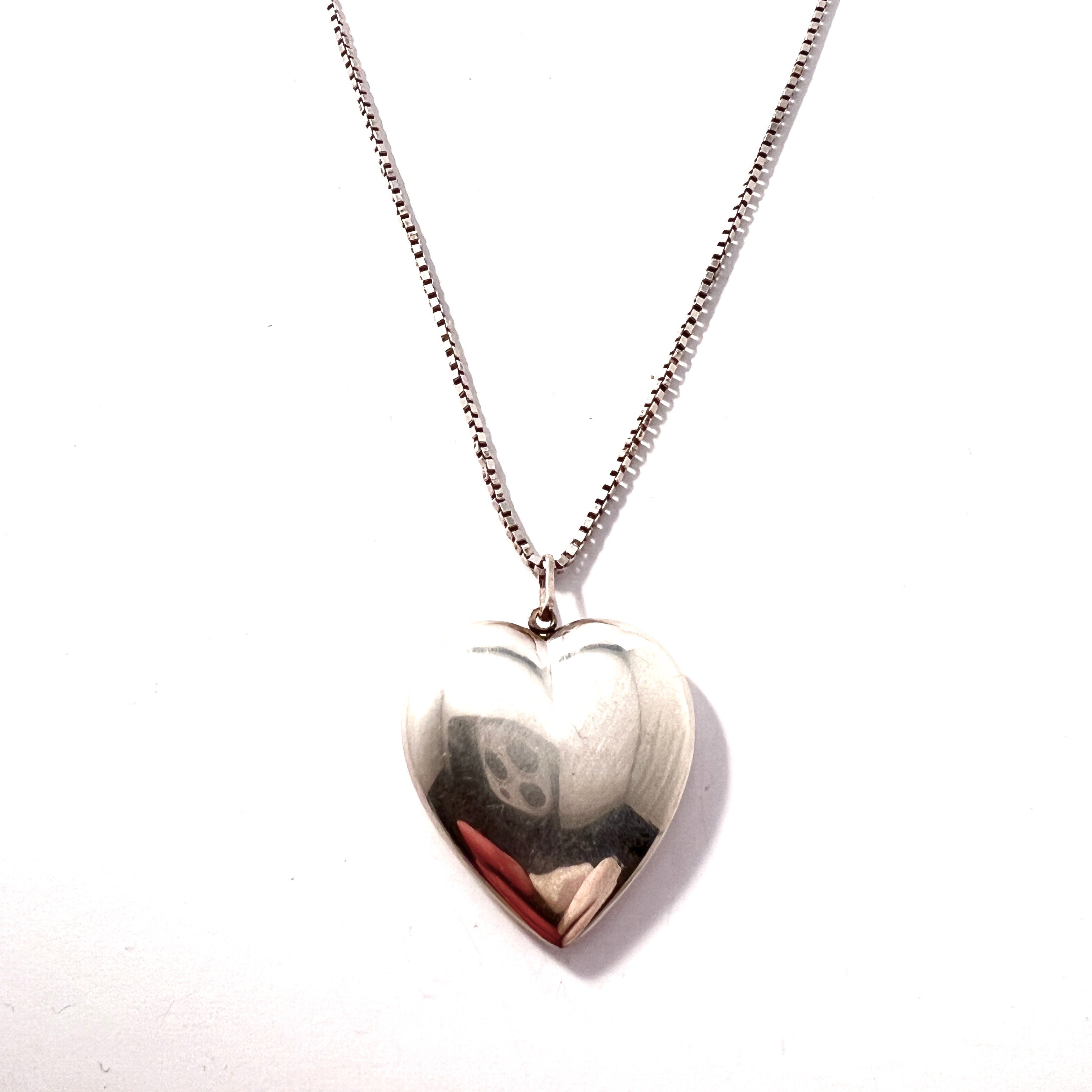 Italy Sterling Silver Heart outlet Pendant