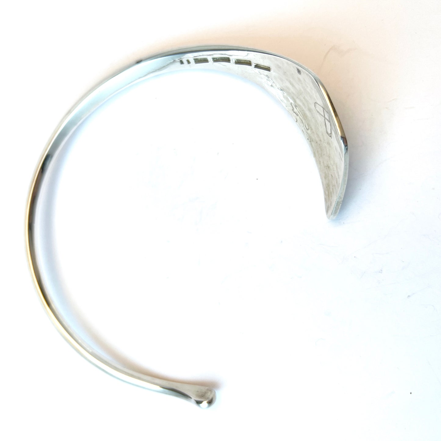 Bent Knudsen, Denmark 1950-60s. Vintage Modernist Sterling Silver Neck Ring. Design 17.