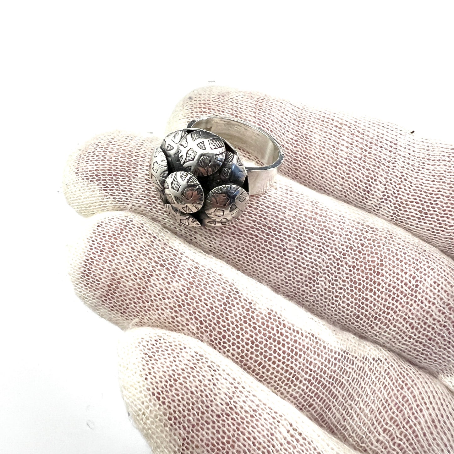 Elis Kauppi, Kupittaan Kulta Finland 1969. Vintage Sterling Silver Ring.