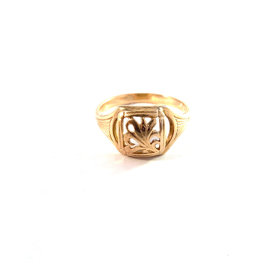 Russia, Soviet Era 1950-60s Mid Century 14k Gold Ring.