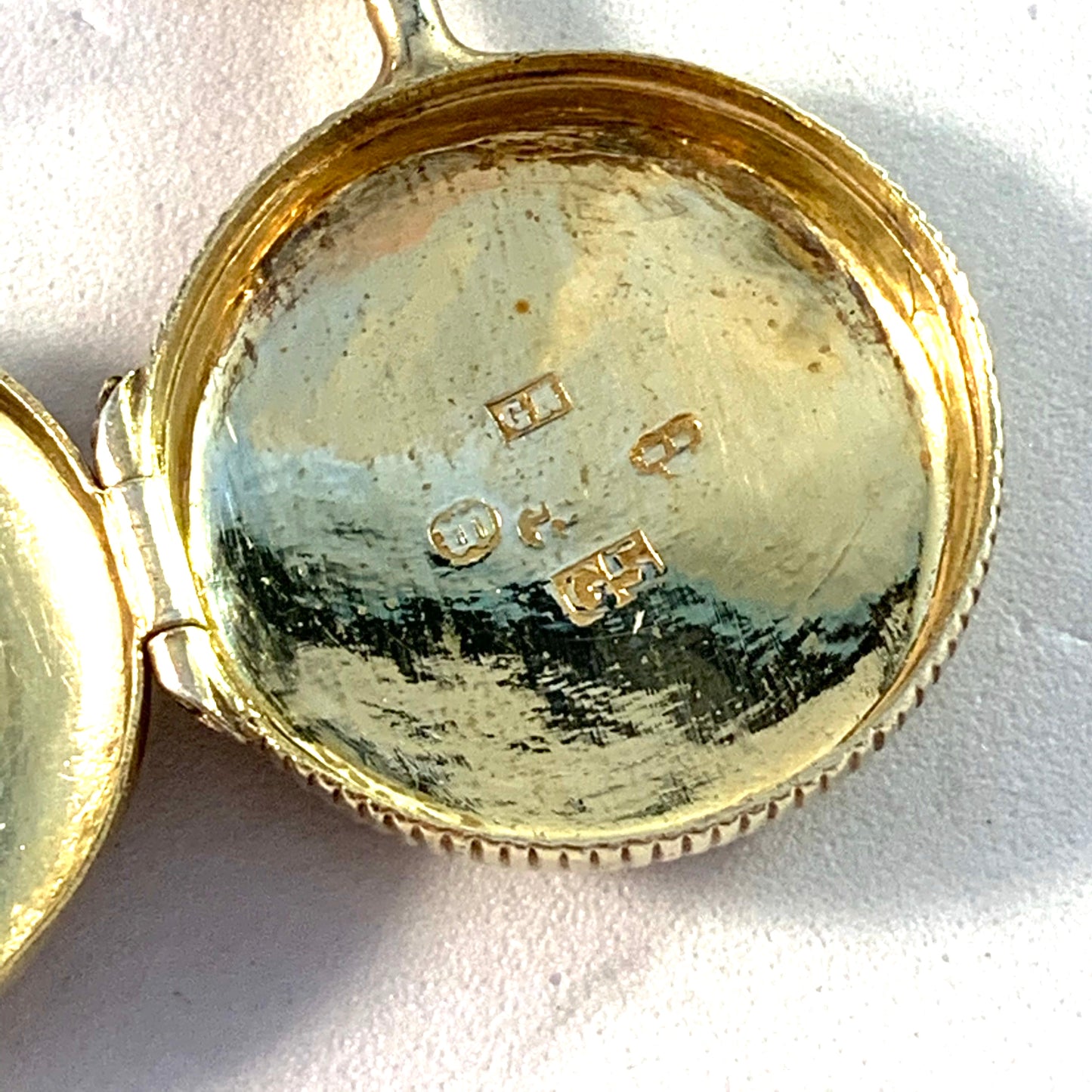 Gustaf Wilhelm Nordström, Sweden 1861 Antique Victorian Solid Silver Locket Pendant.