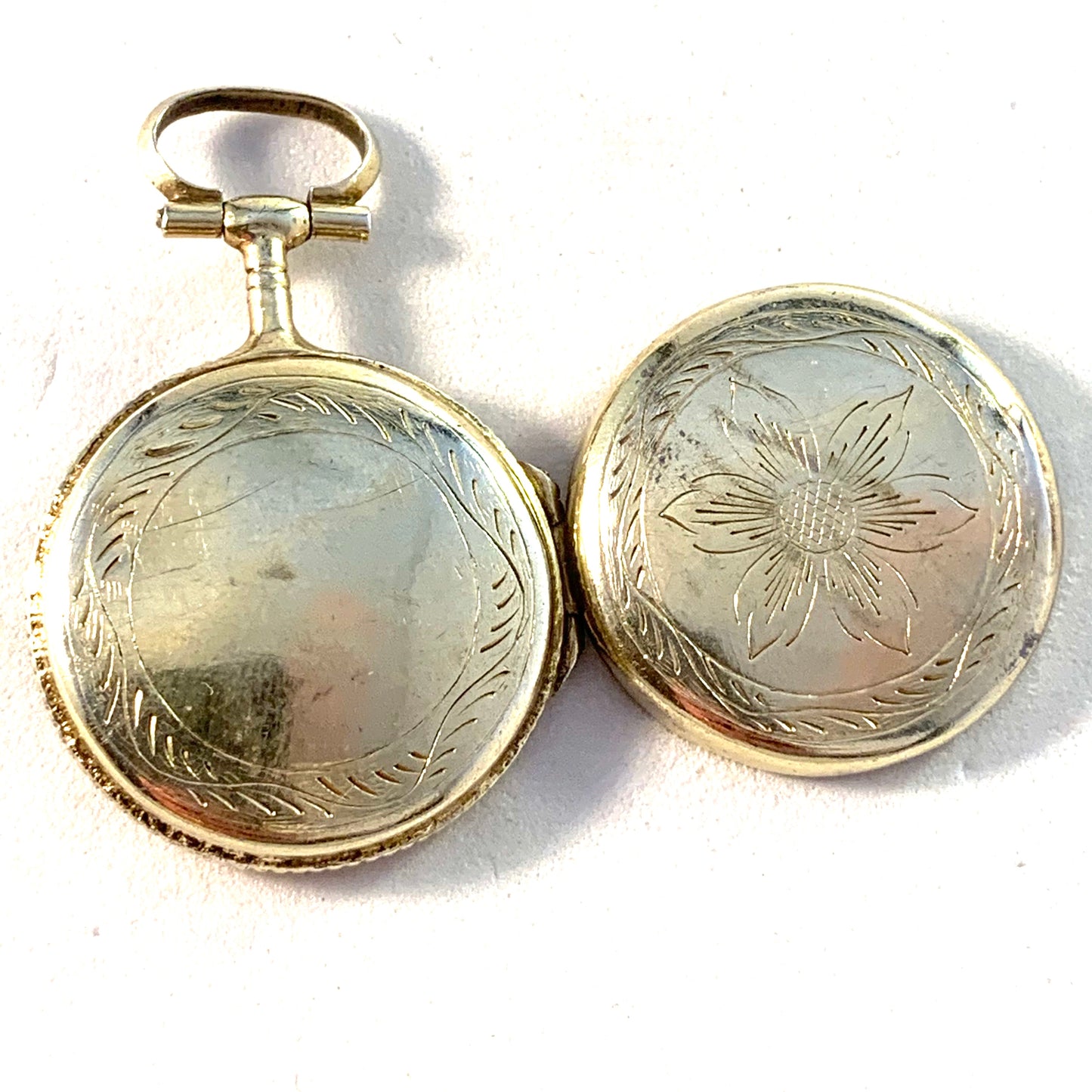 Gustaf Wilhelm Nordström, Sweden 1861 Antique Victorian Solid Silver Locket Pendant.