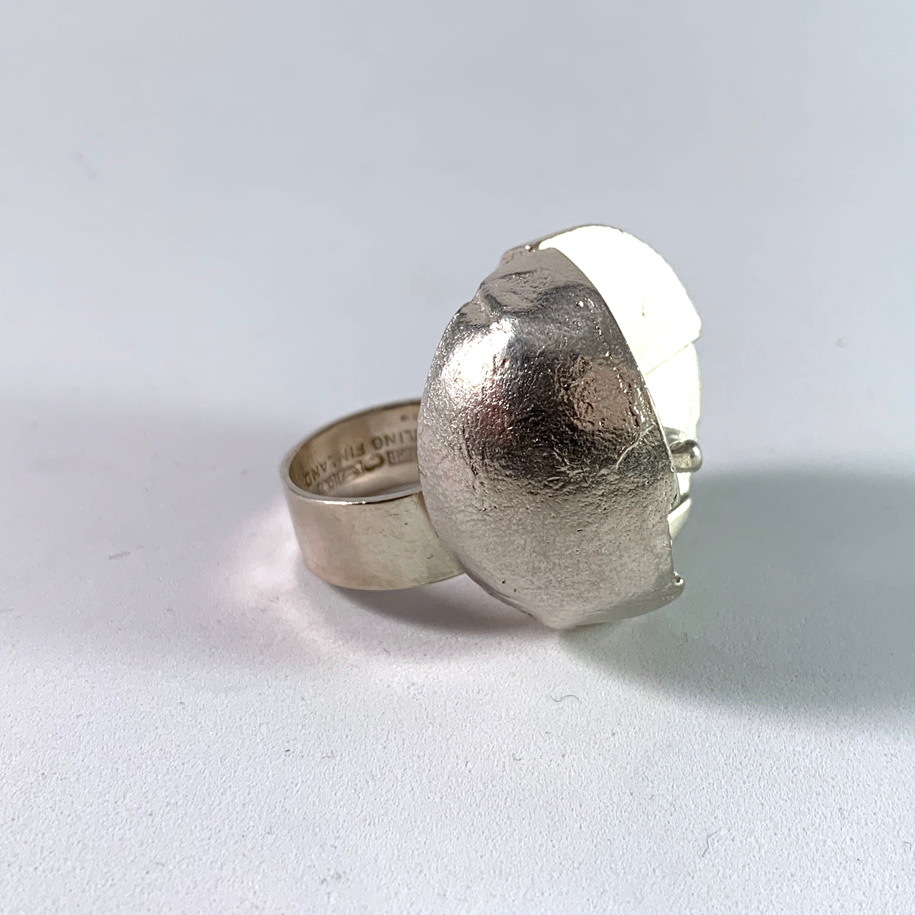 Bjorn Weckstrom for Lapponia 1967 Sterling Silver Ring. Design Ikaros from Space Series.